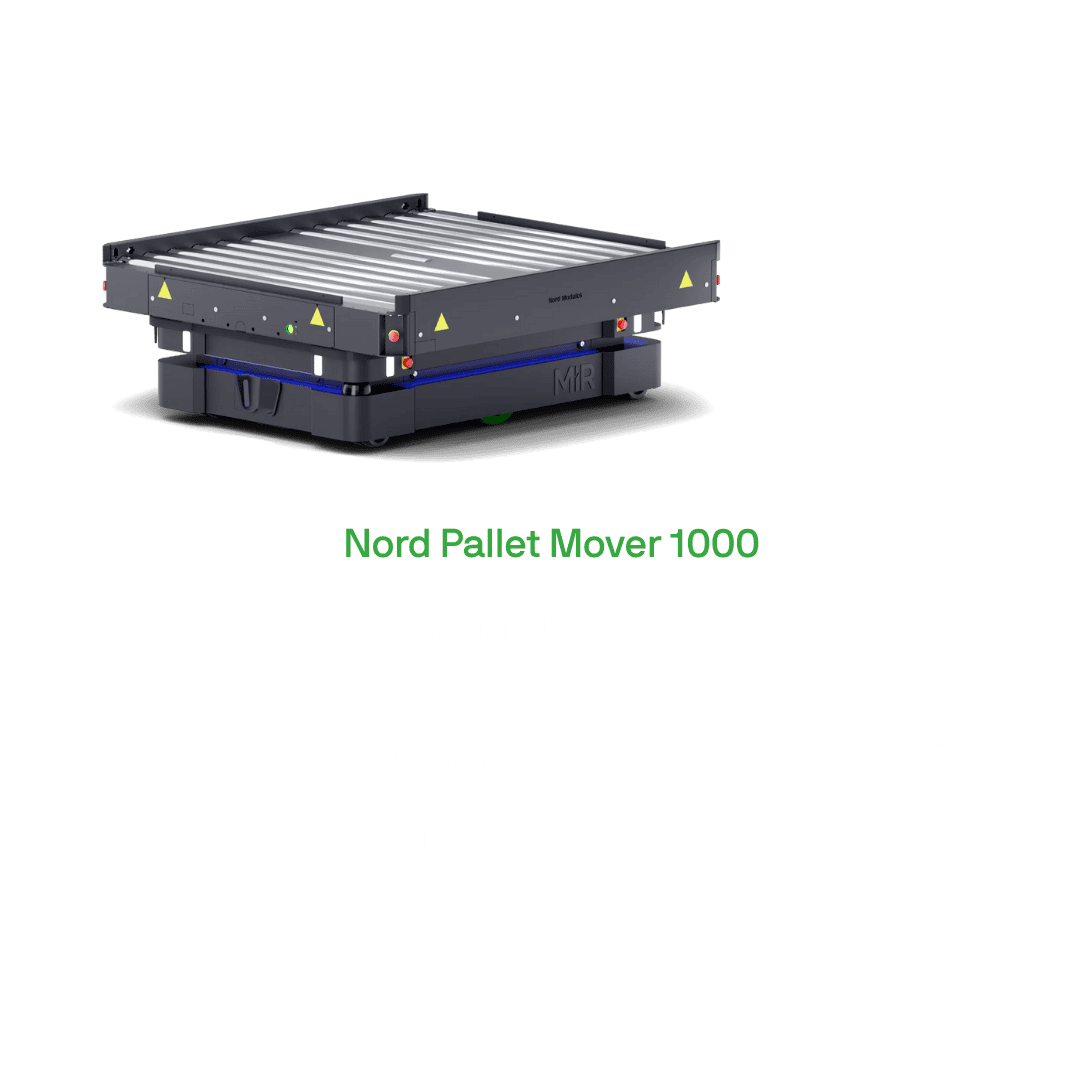 Nord Pallet Mover 1000 ROller solution amr Nord Modules