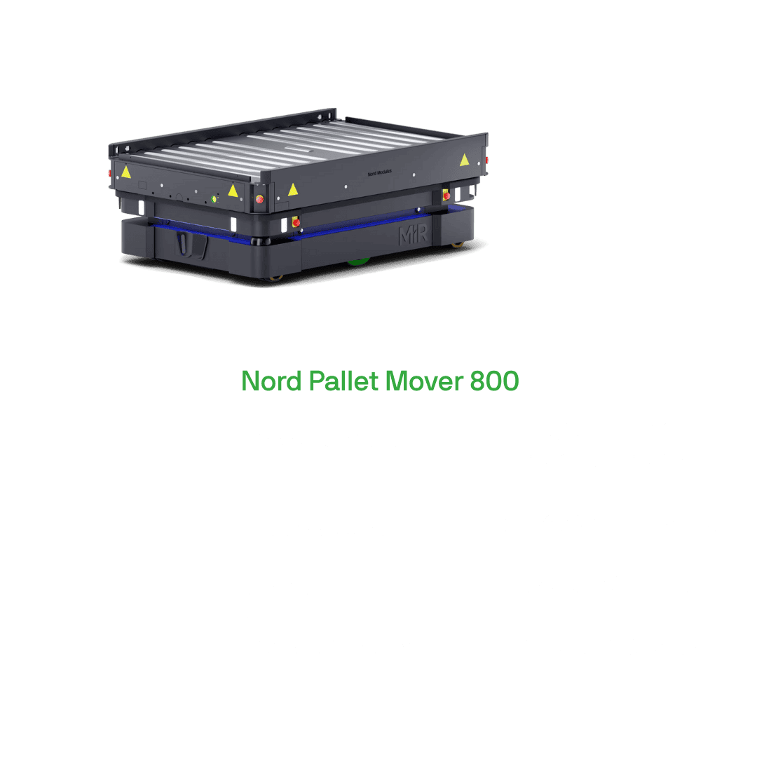 Nord Pallet Mover 800 ROller solution amr Nord Modules