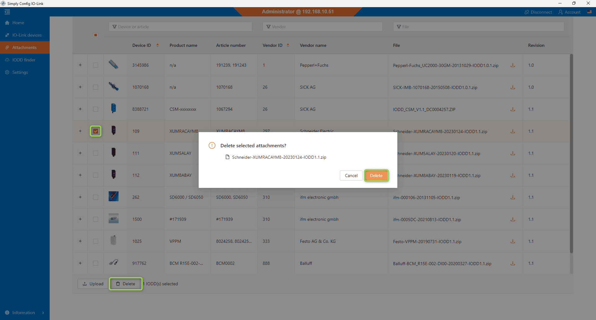 Kurs IO-Link krok po kroku Telemecanique Sensors Praca z załącznikami
