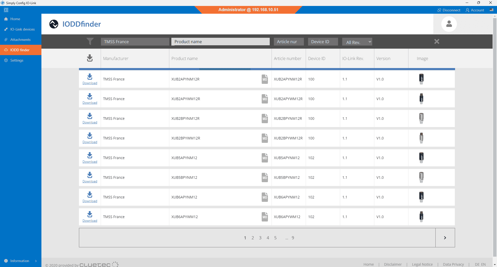 Kurs IO-Link krok po kroku Telemecanique Sensors IIODFinder wyszukiwarka IIODFinder